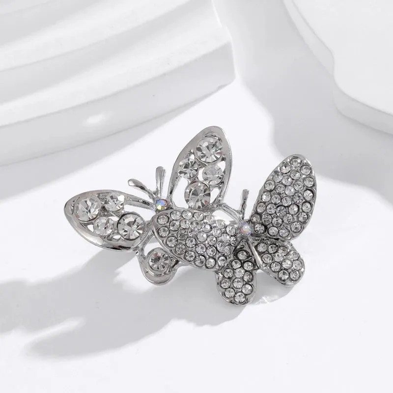 Retro Simple Style Animal Plant Alloy Inlay Rhinestones Women's Brooches