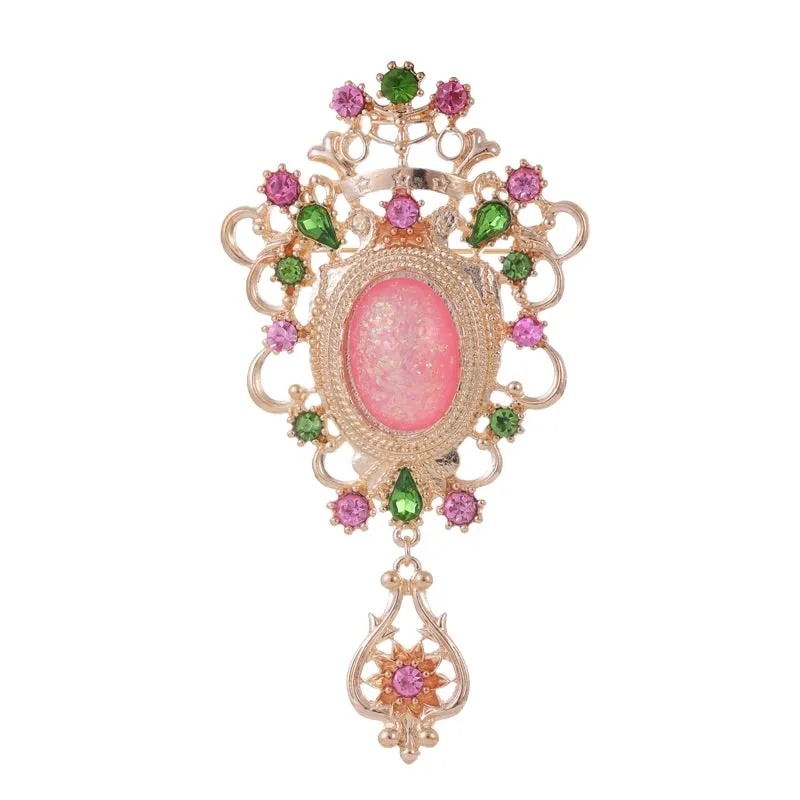 Retro Simple Style Animal Plant Alloy Inlay Rhinestones Women's Brooches