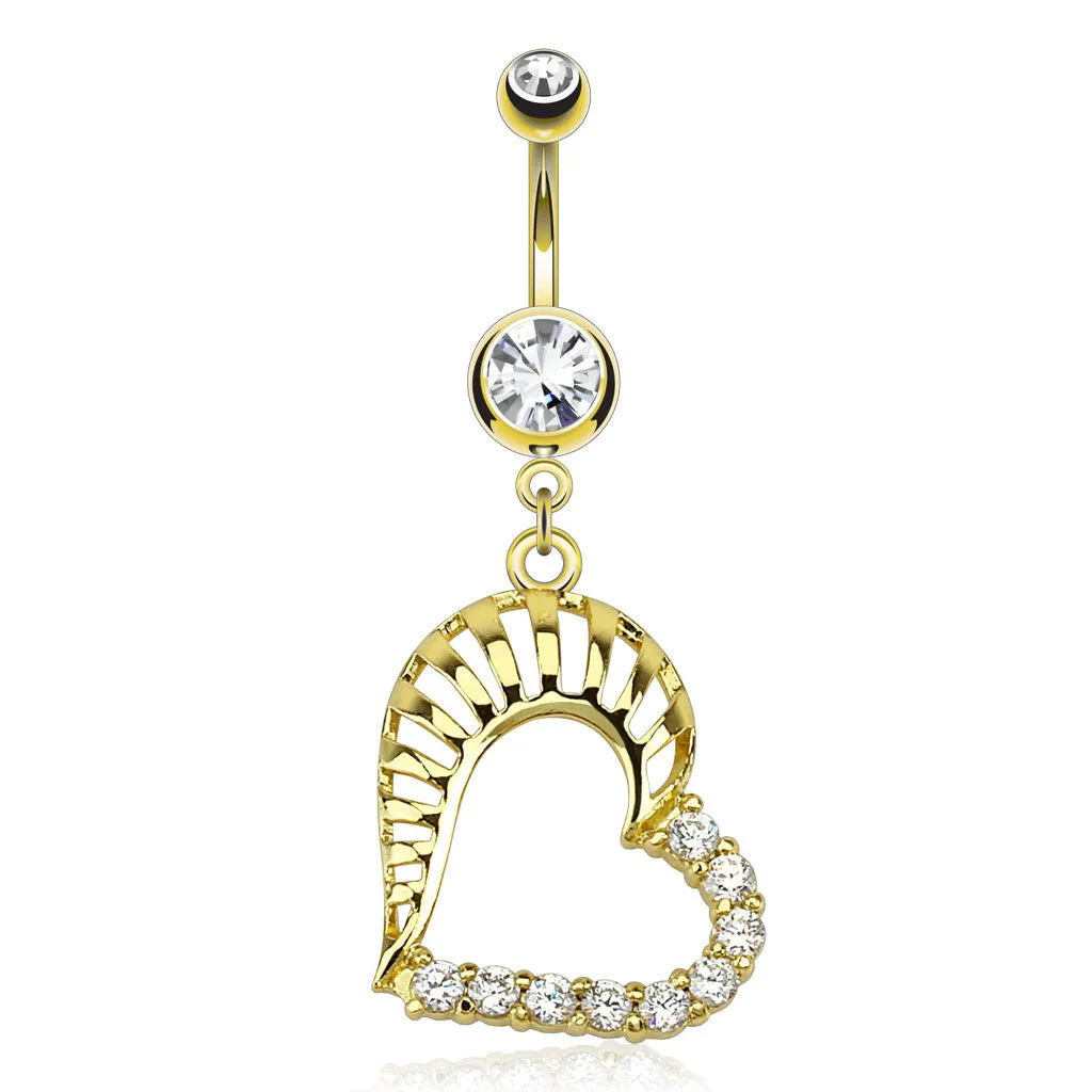 RiRi Heart Navel Jewellery with Gold Plating
