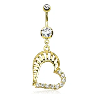 RiRi Heart Navel Jewellery with Gold Plating