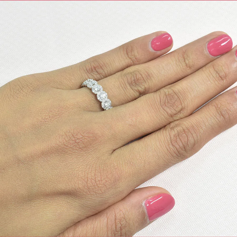 Round Diamond Halo Band