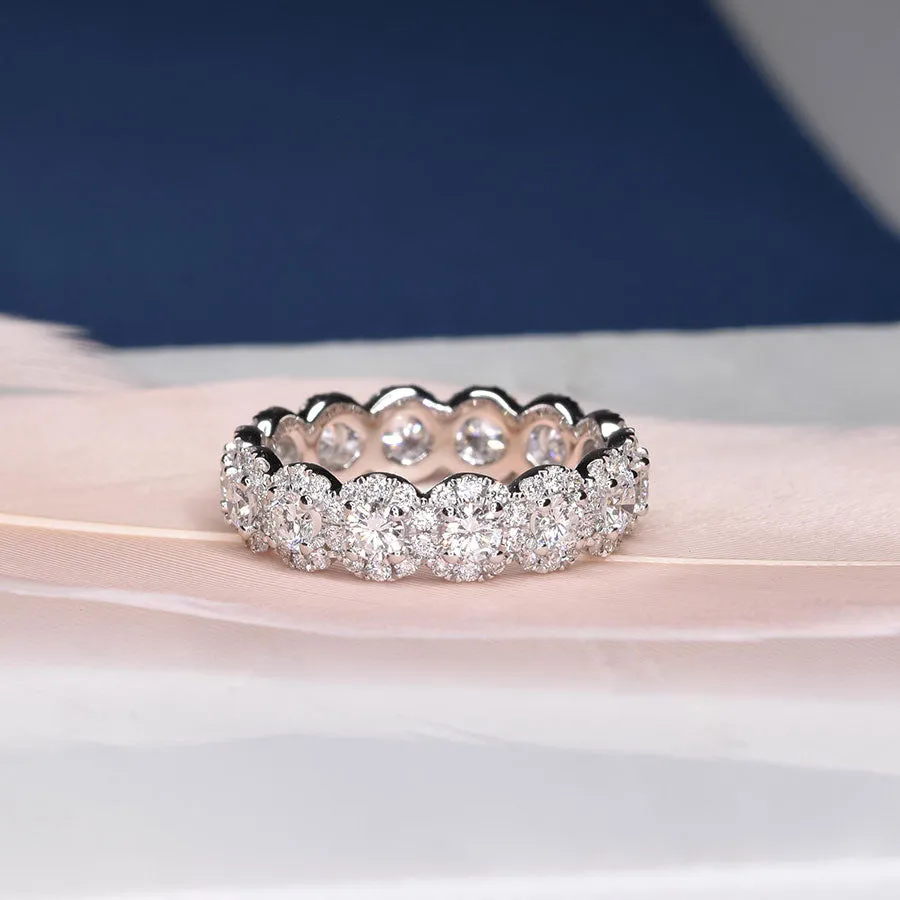 Round Diamond Halo Band