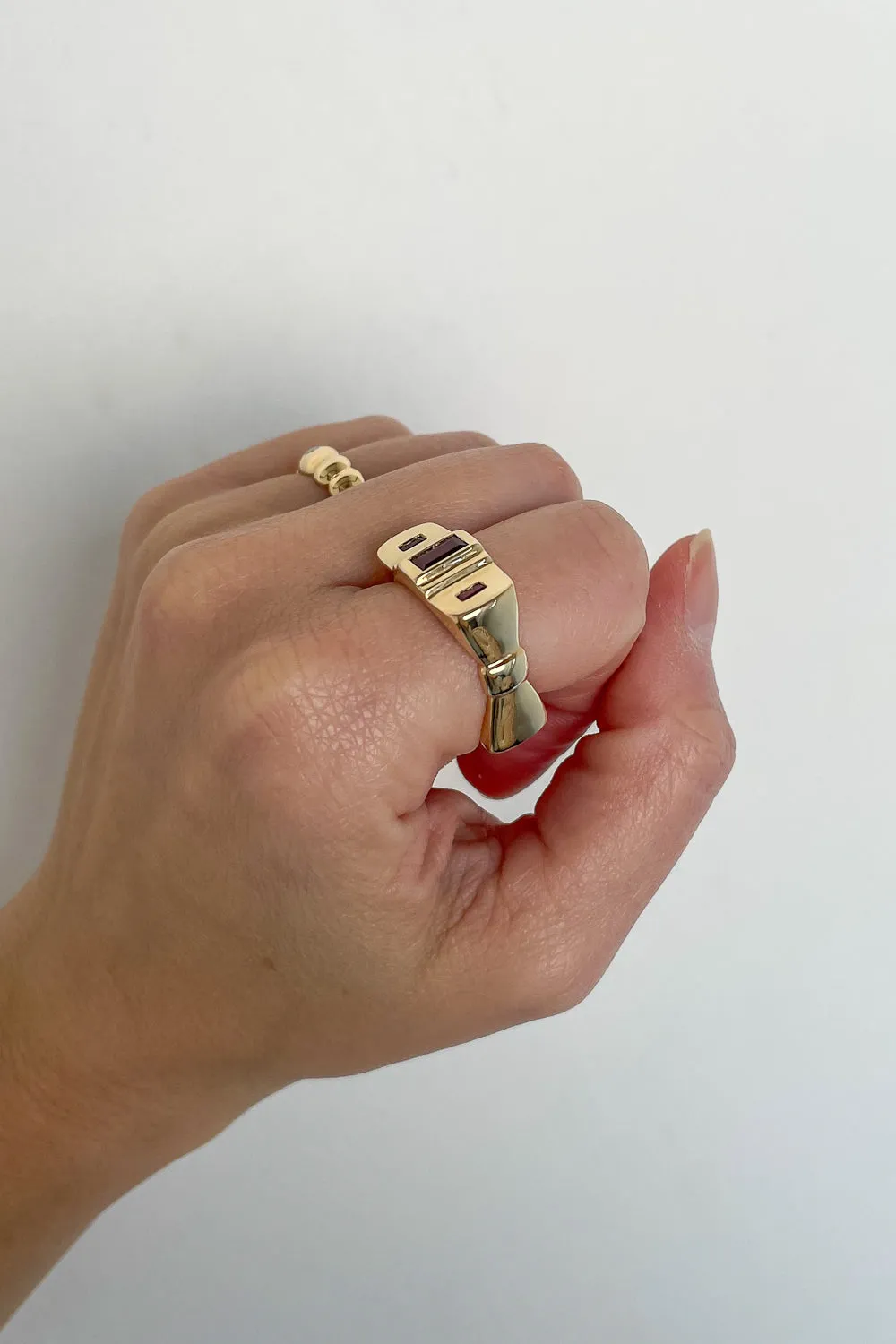 Ruby Bow Tie Ring