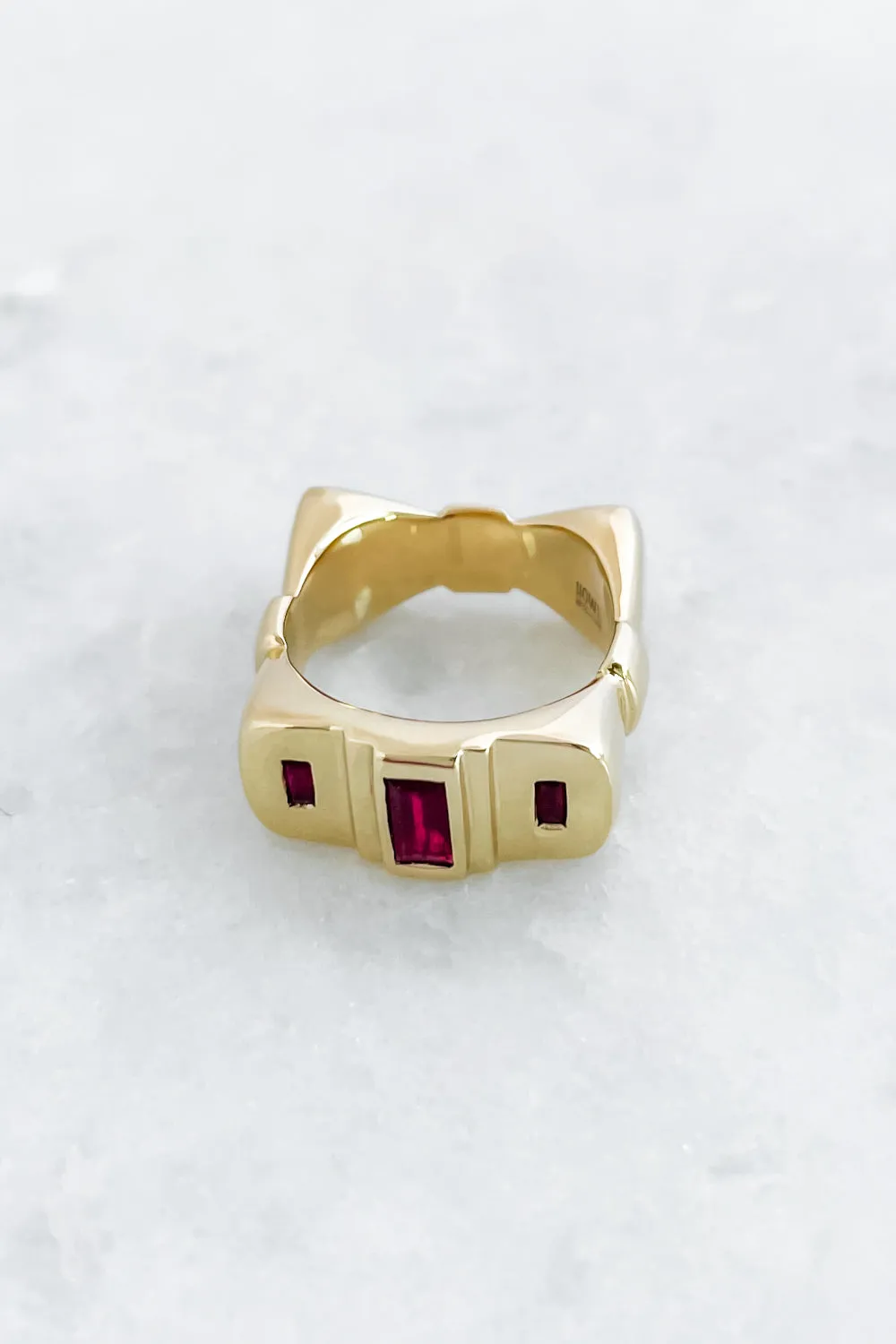 Ruby Bow Tie Ring