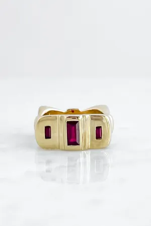 Ruby Bow Tie Ring