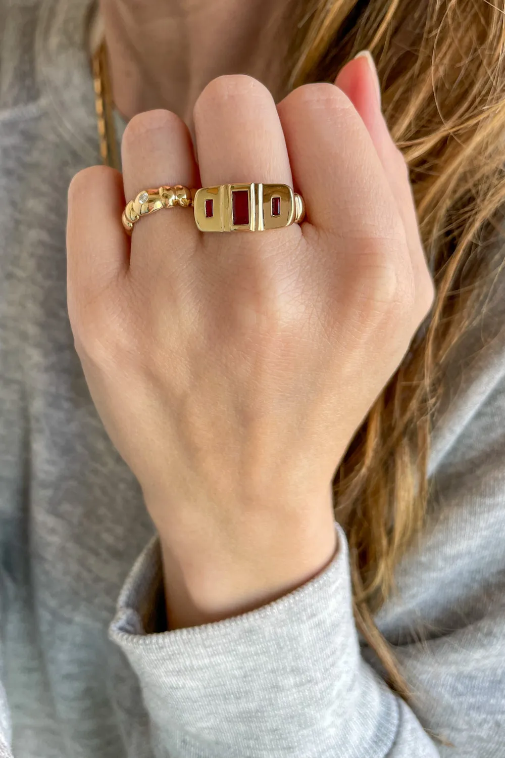 Ruby Bow Tie Ring