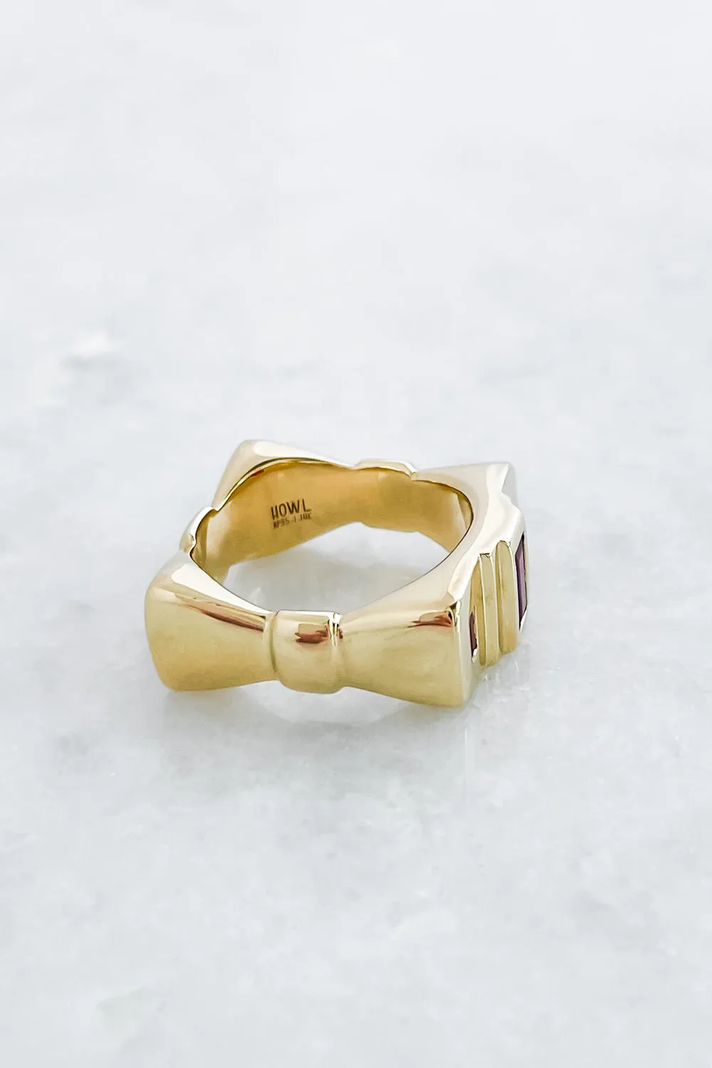 Ruby Bow Tie Ring