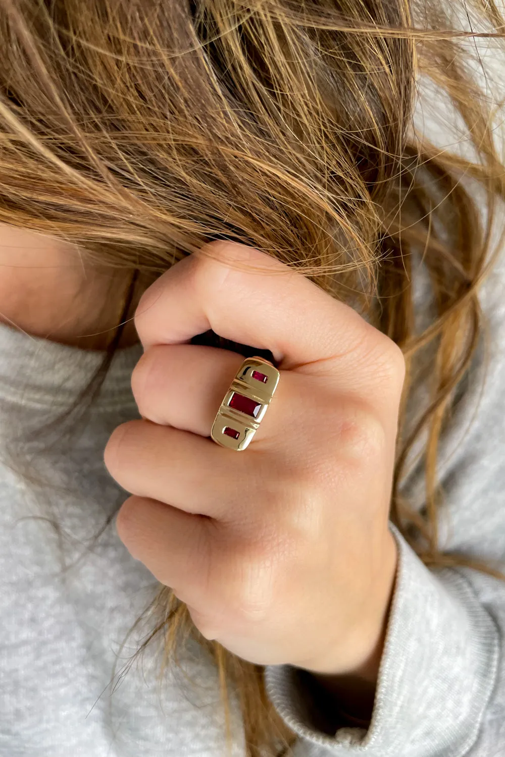 Ruby Bow Tie Ring