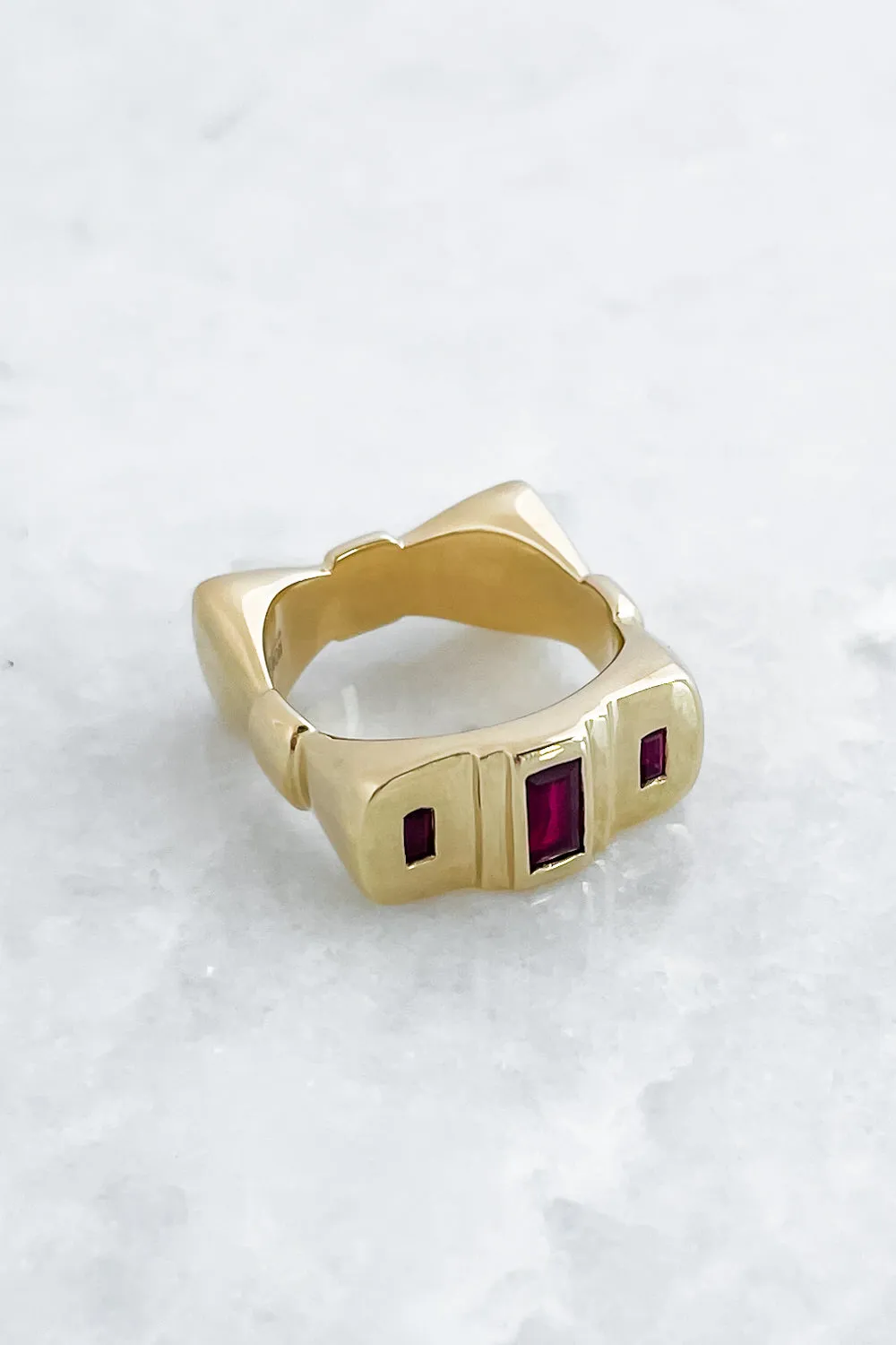 Ruby Bow Tie Ring
