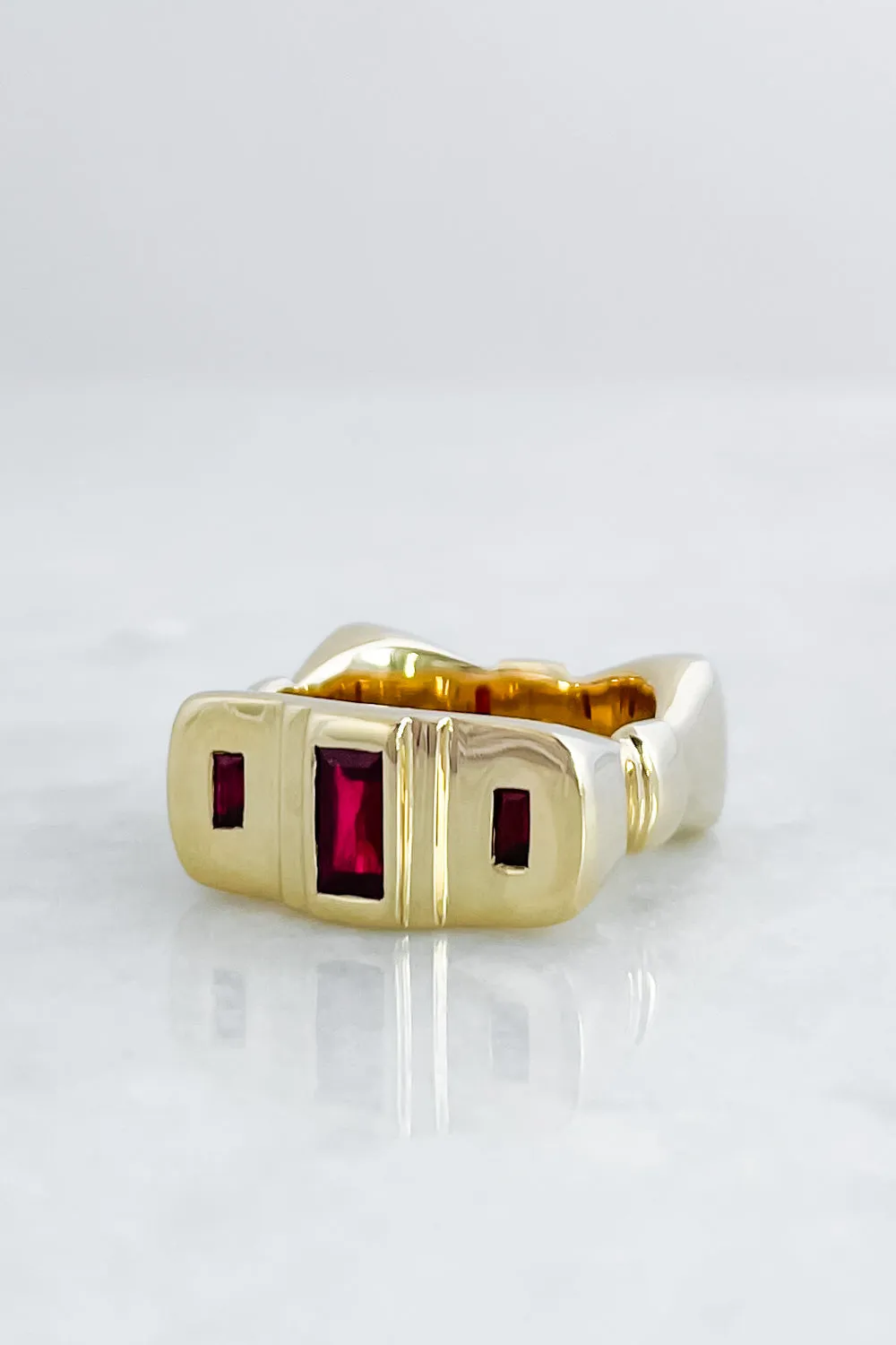Ruby Bow Tie Ring