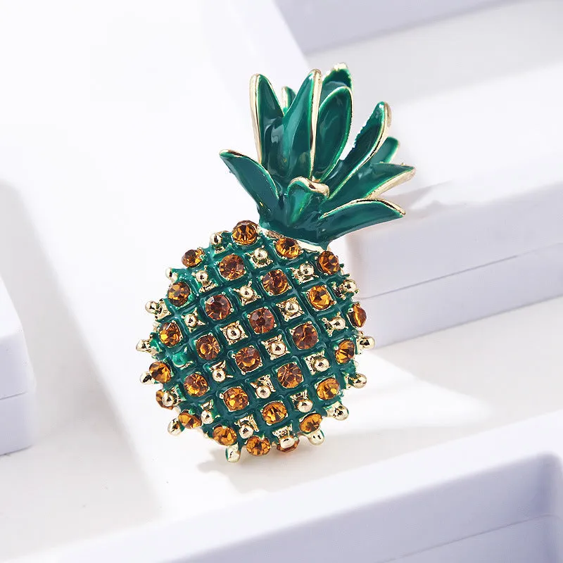 SB344 - Pineapple retro corsage brooch