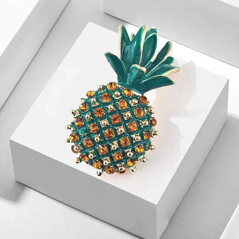 SB344 - Pineapple retro corsage brooch