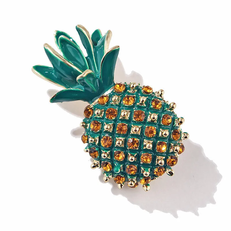 SB344 - Pineapple retro corsage brooch