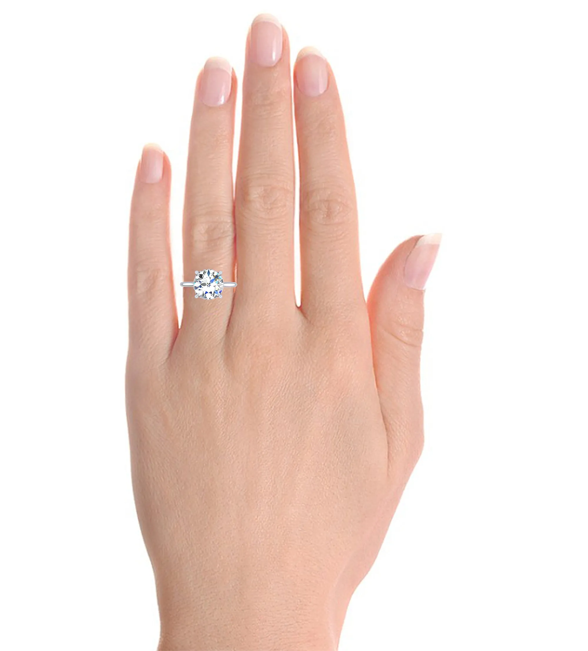 SPARKLE SOLITAIRE WITH PAVÉ-SET DIAMONDS AROUND THE HEAD