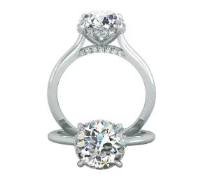 SPARKLE SOLITAIRE WITH PAVÉ-SET DIAMONDS AROUND THE HEAD