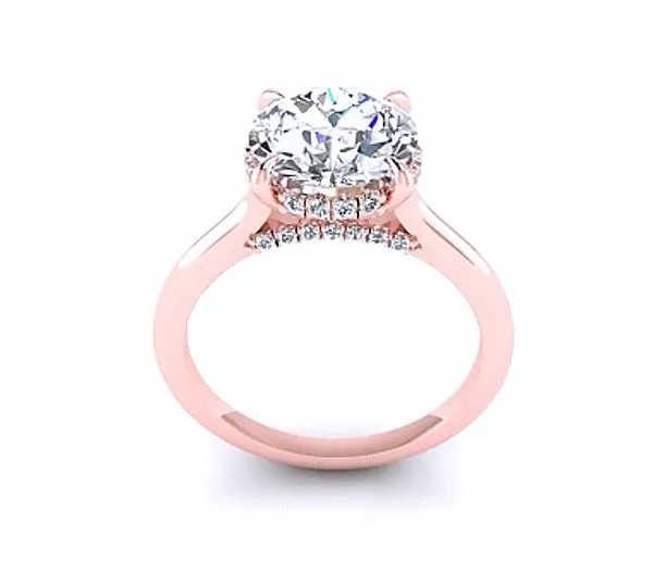 SPARKLE SOLITAIRE WITH PAVÉ-SET DIAMONDS AROUND THE HEAD