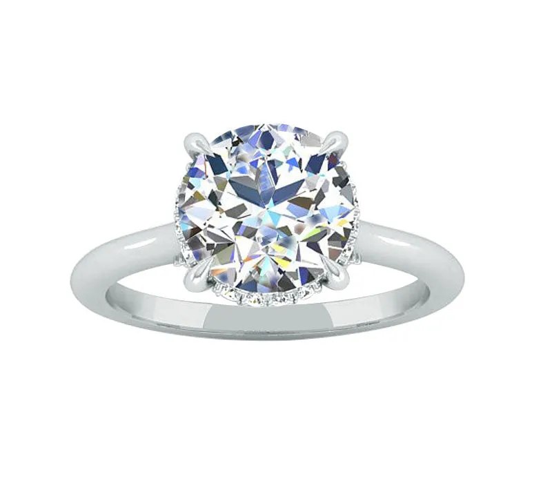 SPARKLE SOLITAIRE WITH PAVÉ-SET DIAMONDS AROUND THE HEAD