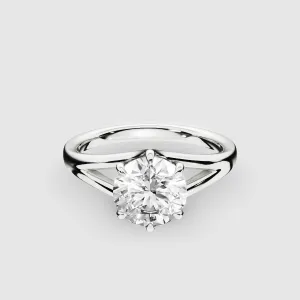 Split Shank Lab Grown Diamond Solitaire Ring -Round