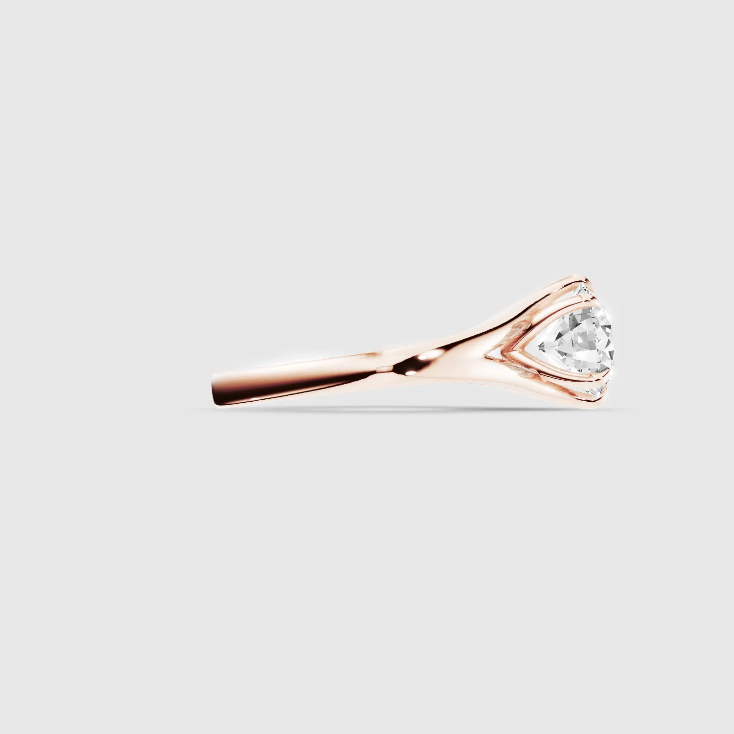 Split Shank Lab Grown Diamond Solitaire Ring -Round