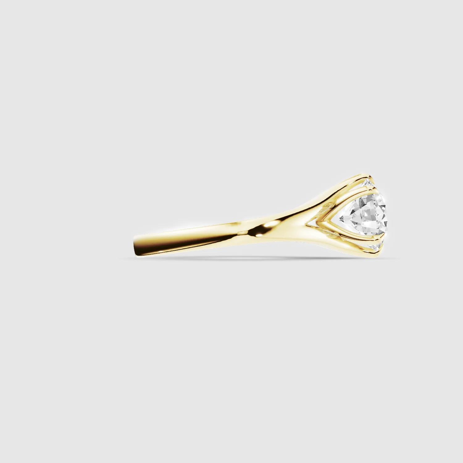 Split Shank Lab Grown Diamond Solitaire Ring -Round