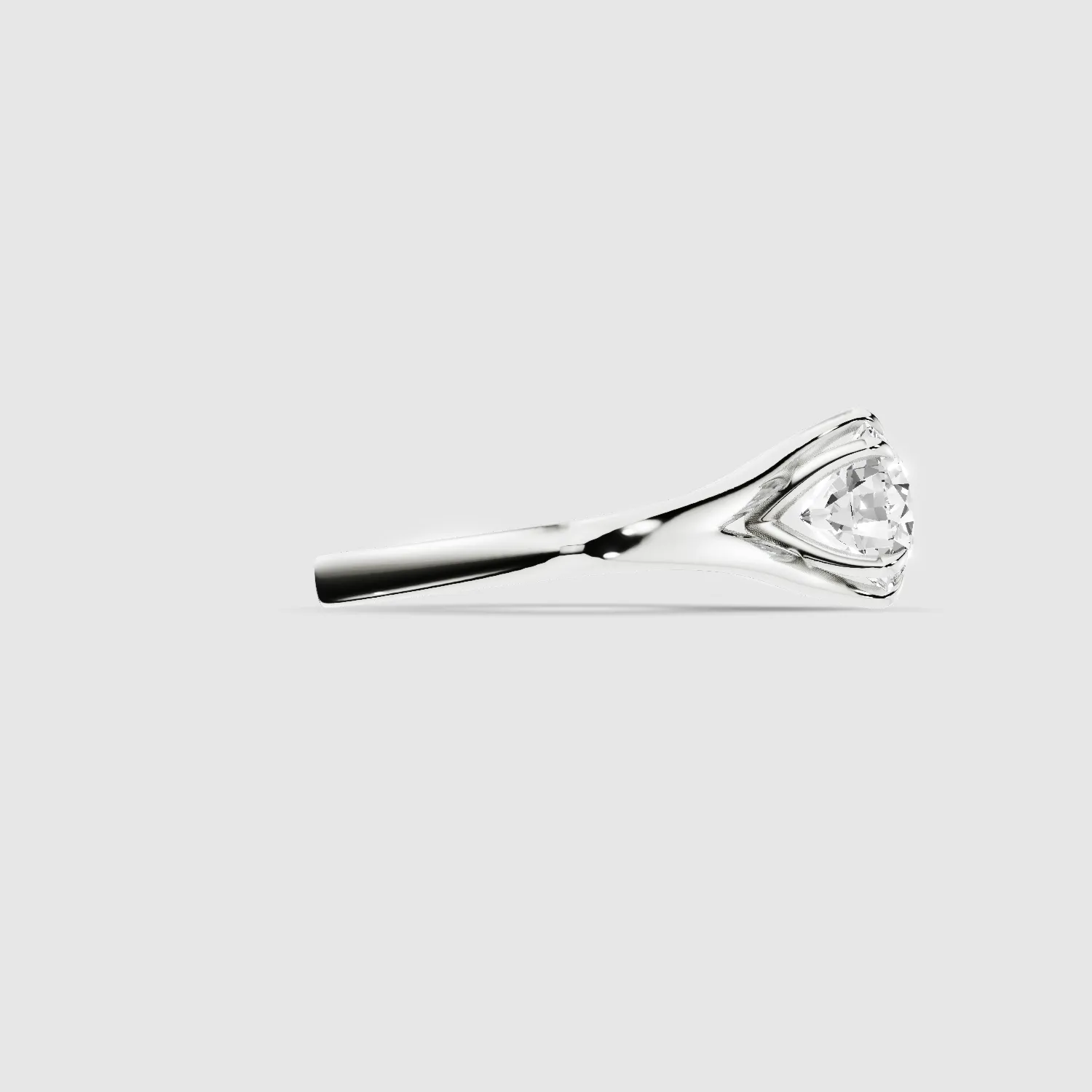 Split Shank Lab Grown Diamond Solitaire Ring -Round