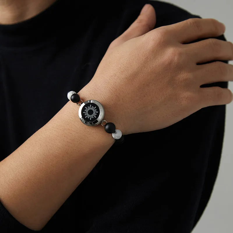 Sun&Moon Touch Bracelets with Matching Beads Single