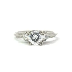 Tacori Three Stone Pear Shaped Engagement Ring in Platinum