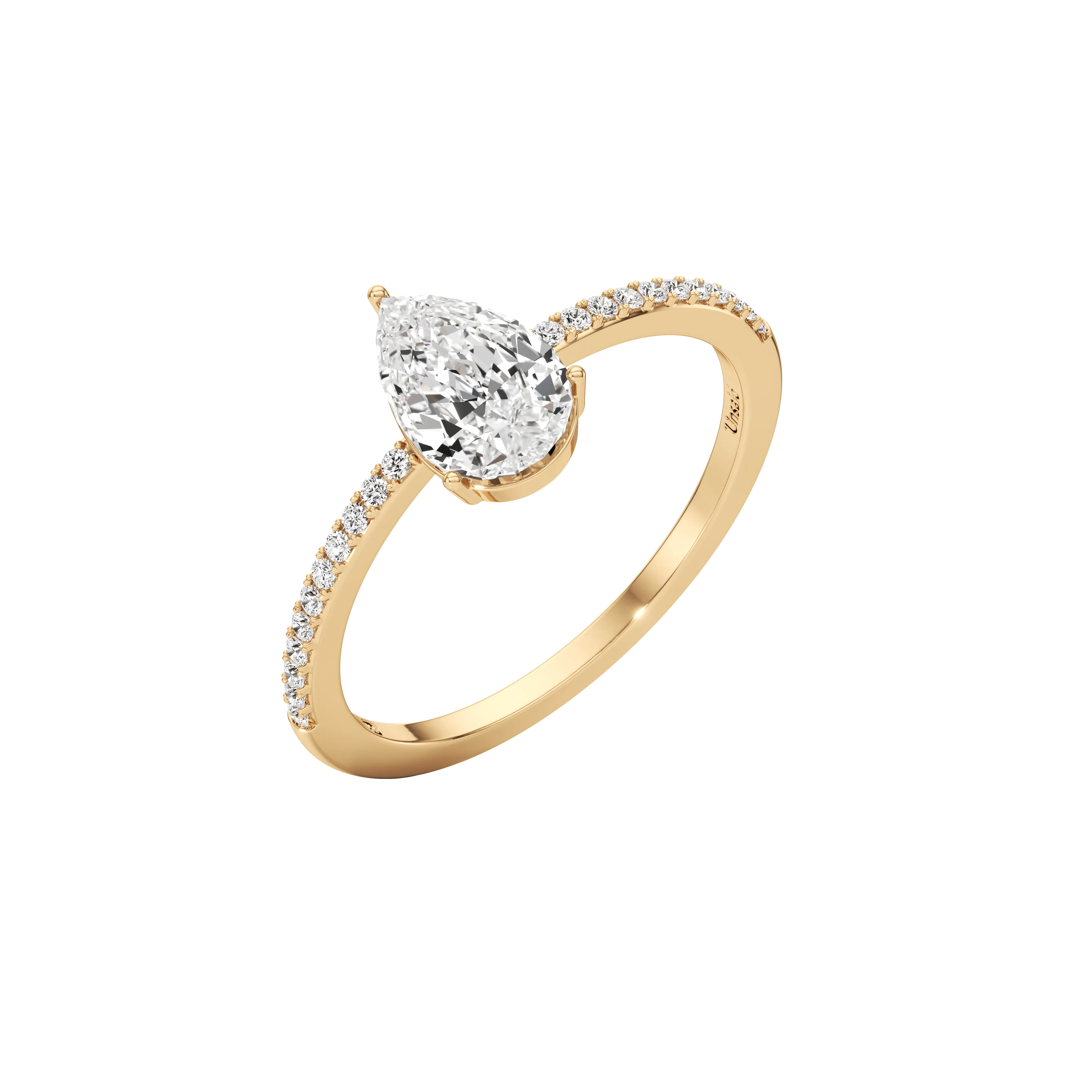 Tear dream pavé ring