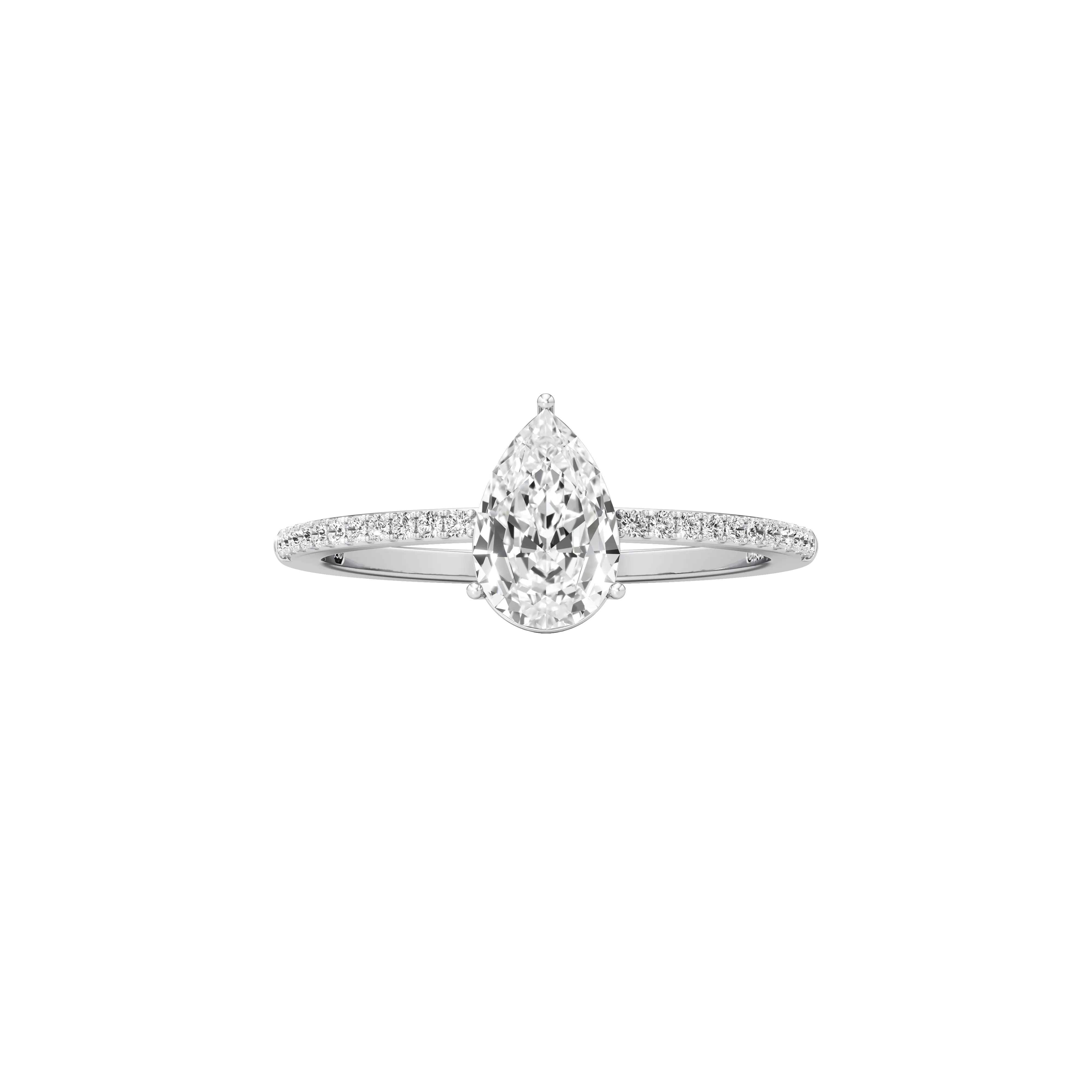 Tear dream pavé ring