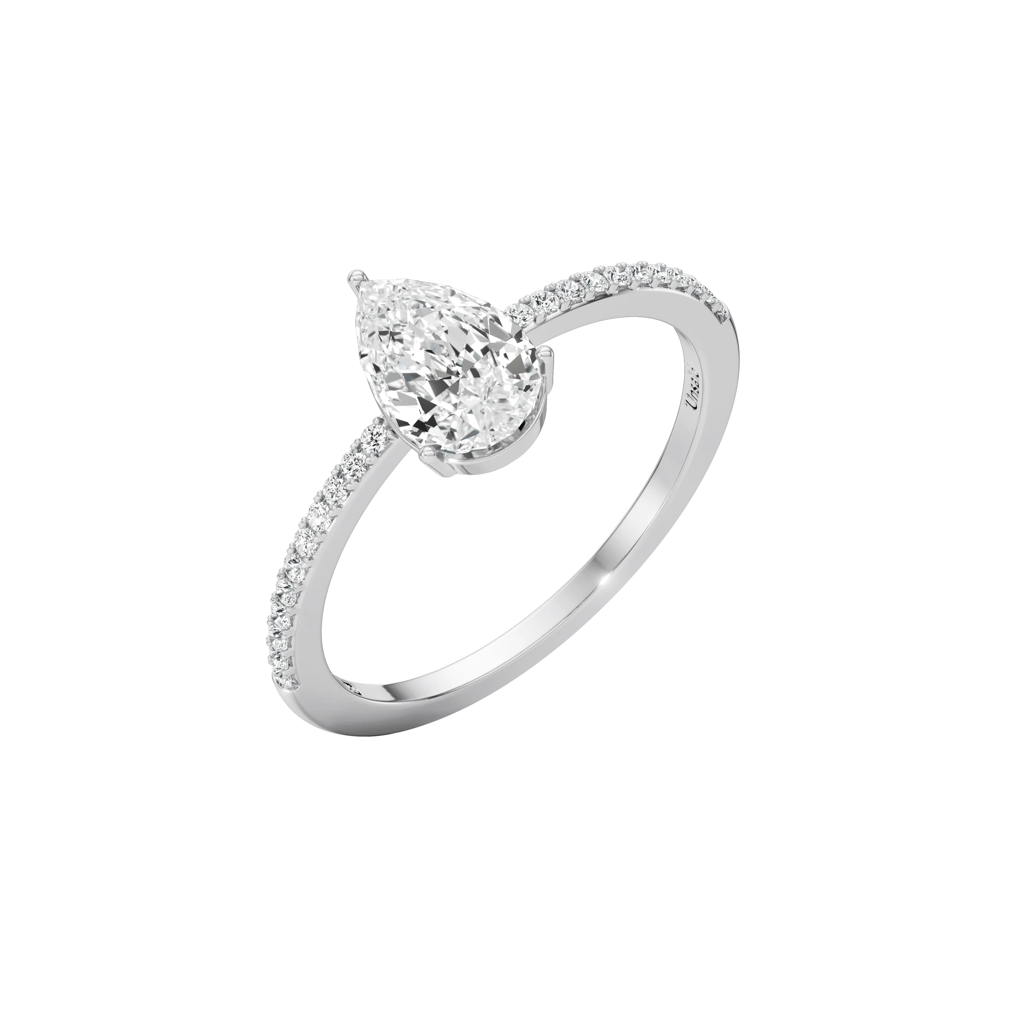 Tear dream pavé ring
