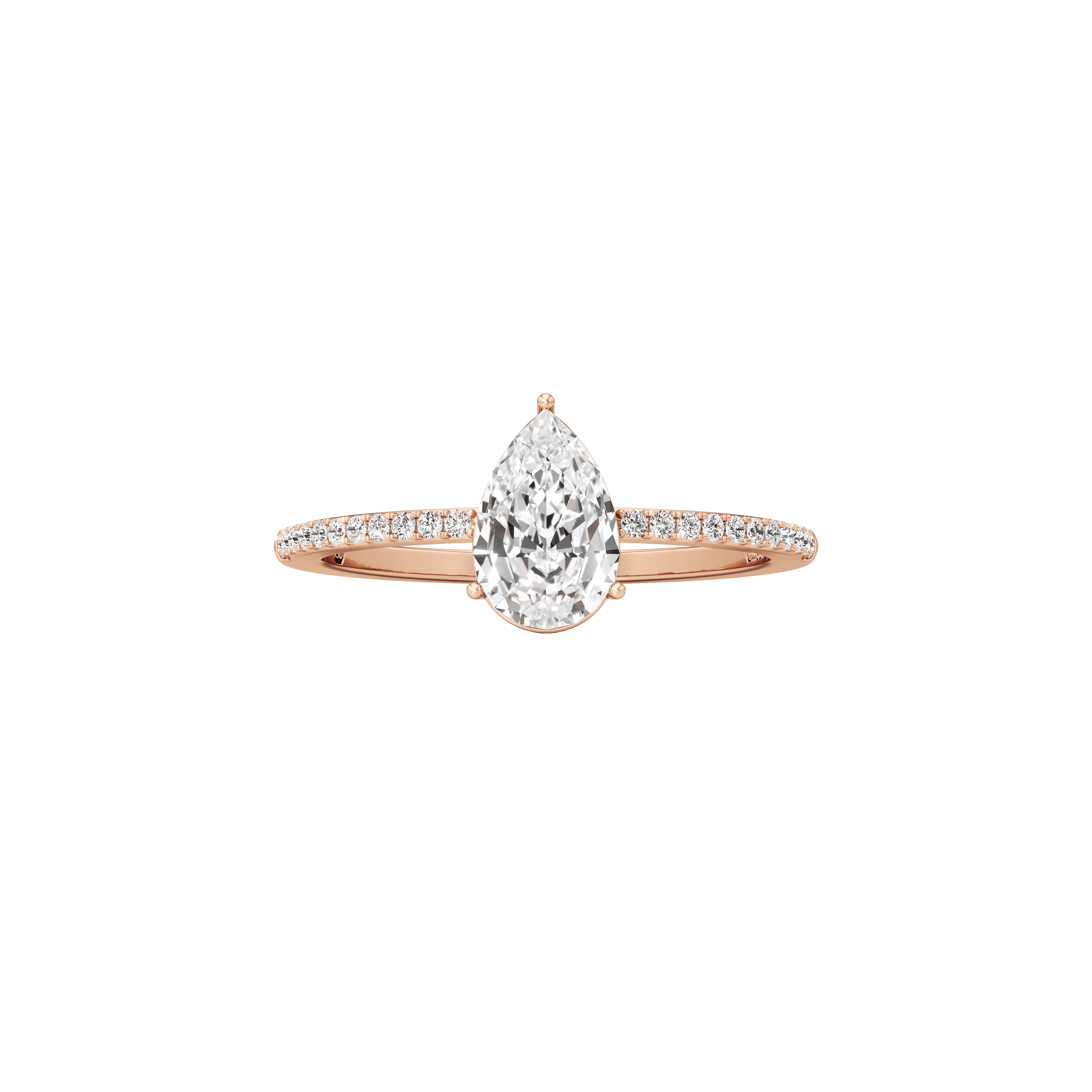 Tear dream pavé ring