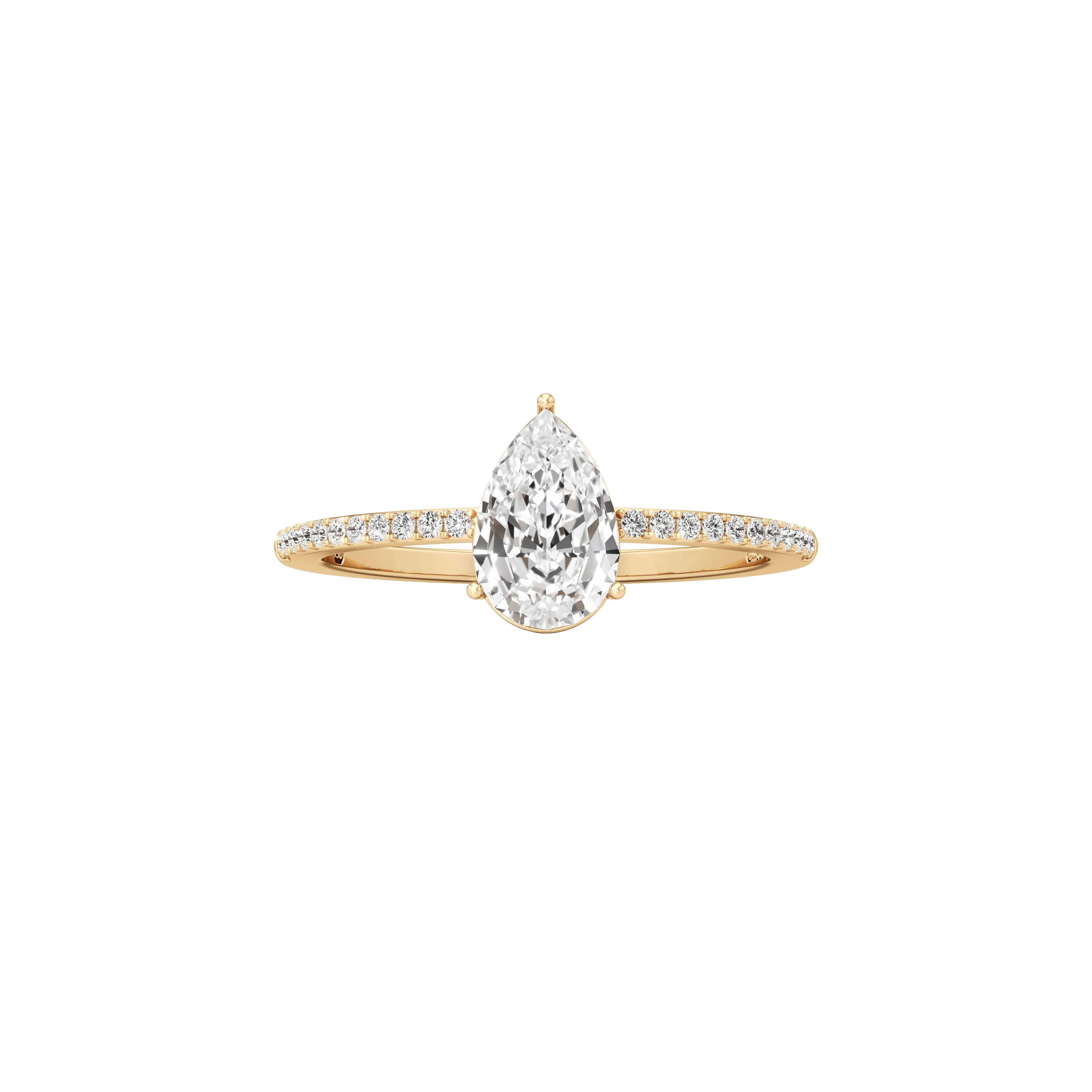 Tear dream pavé ring
