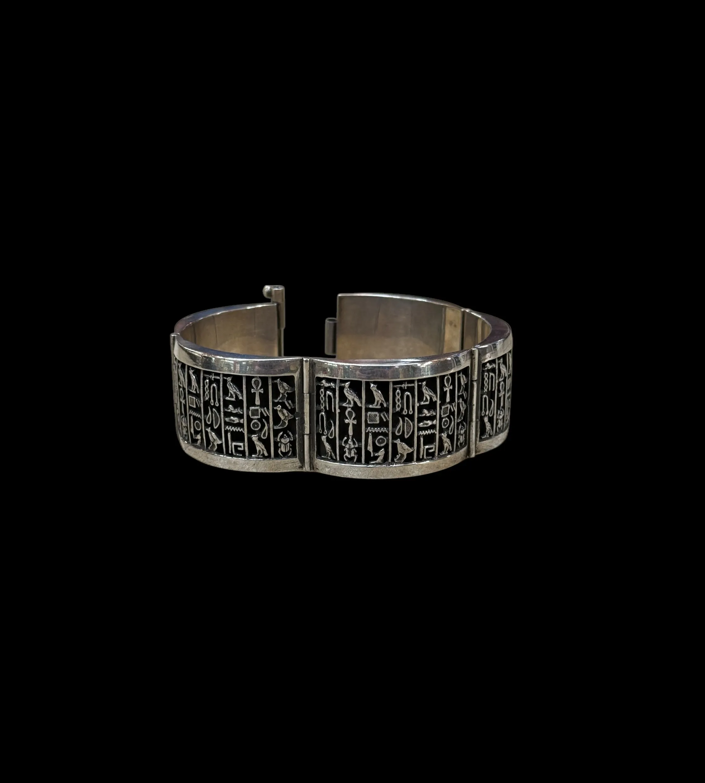 Temple Wall Hieroglyph Cuff Bracelet