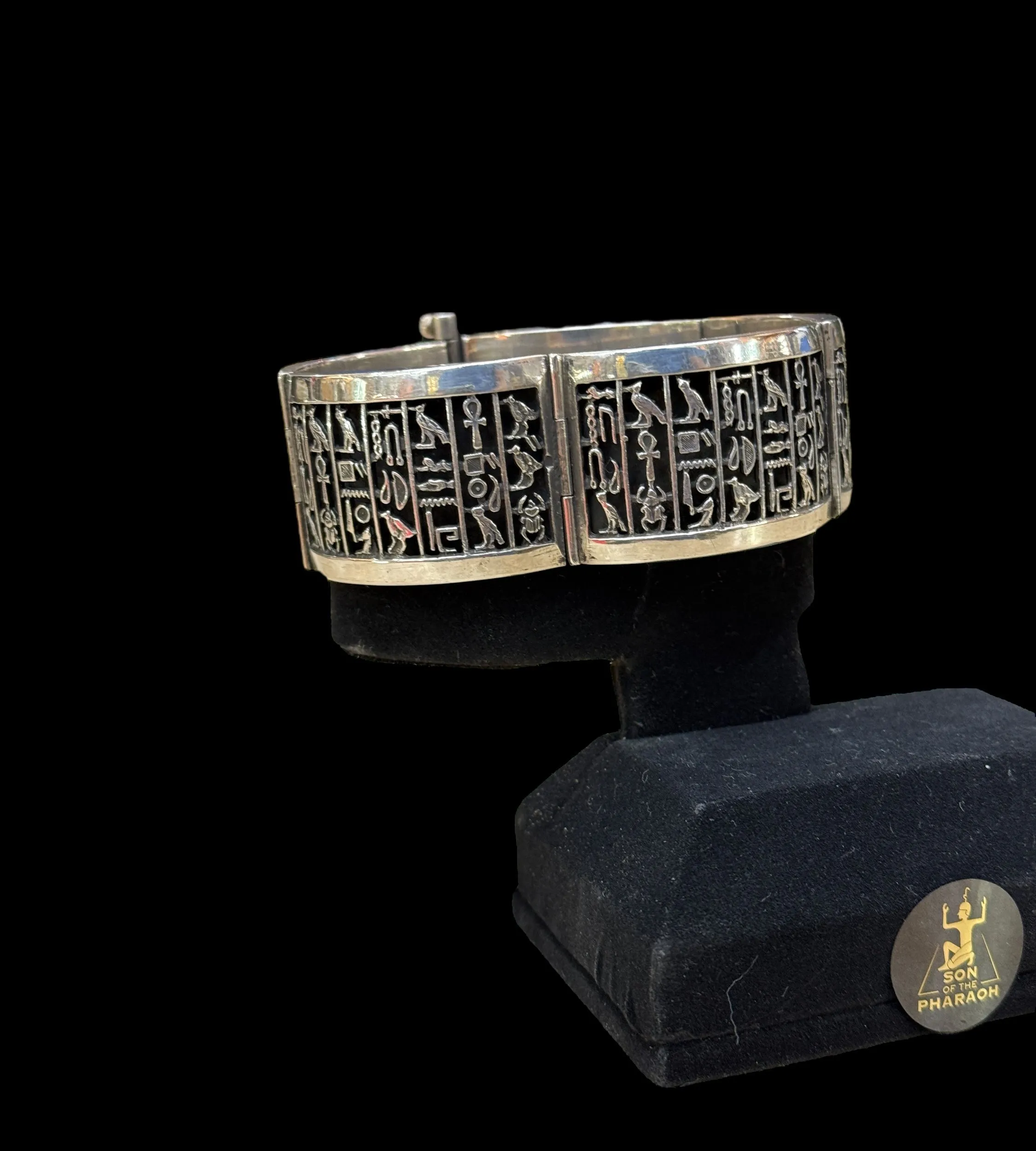 Temple Wall Hieroglyph Cuff Bracelet