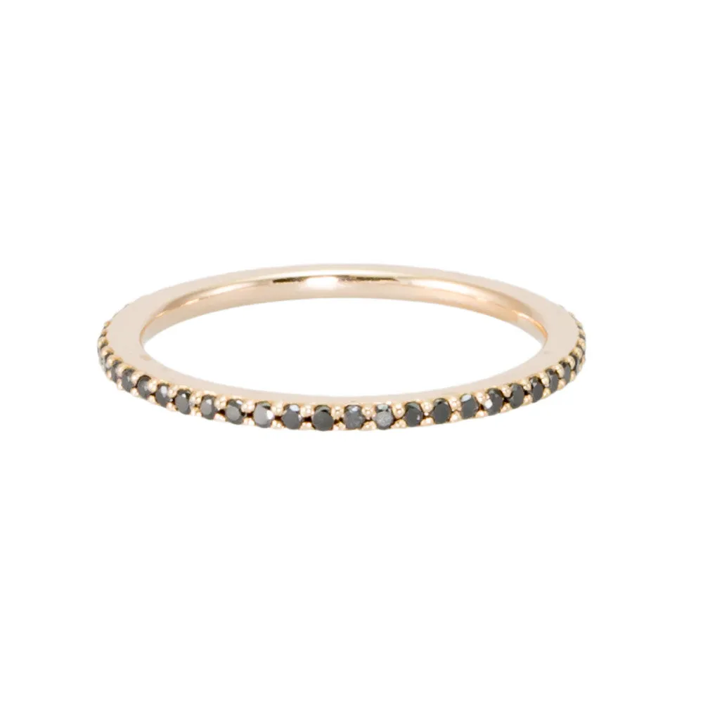 Thin Black Diamond Eternity Band