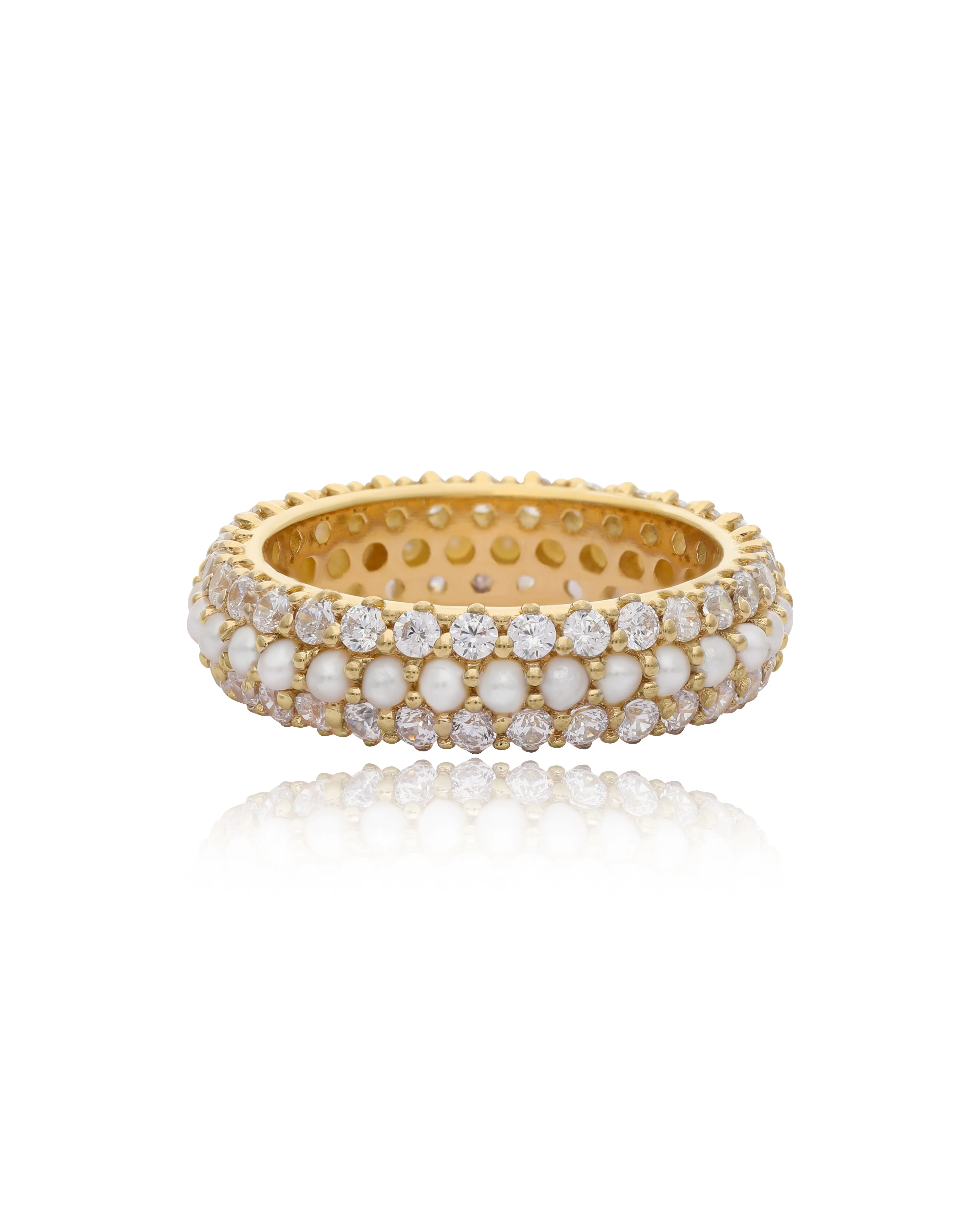 Timeless Sparkle Ring - Pearl