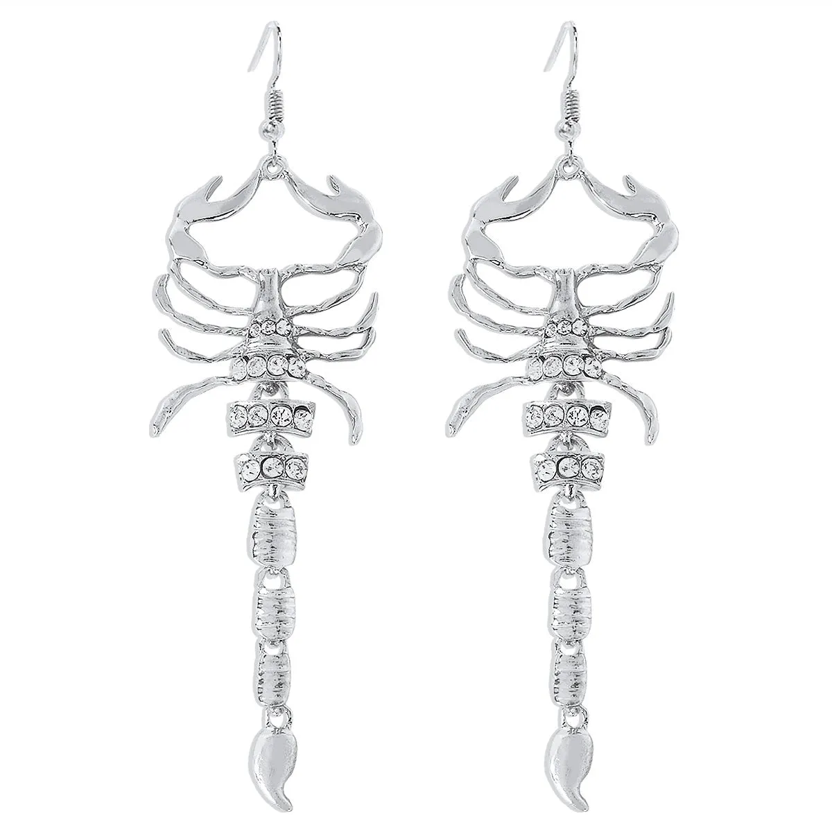 Timlee E025 New Personality Insect Scorpion Rhinestone Pendant Alloy Drop Earrings  Accessories Wholesale