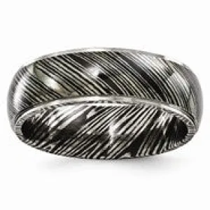 Timoku 7mm Domed Step Edge Wedding Band Ring