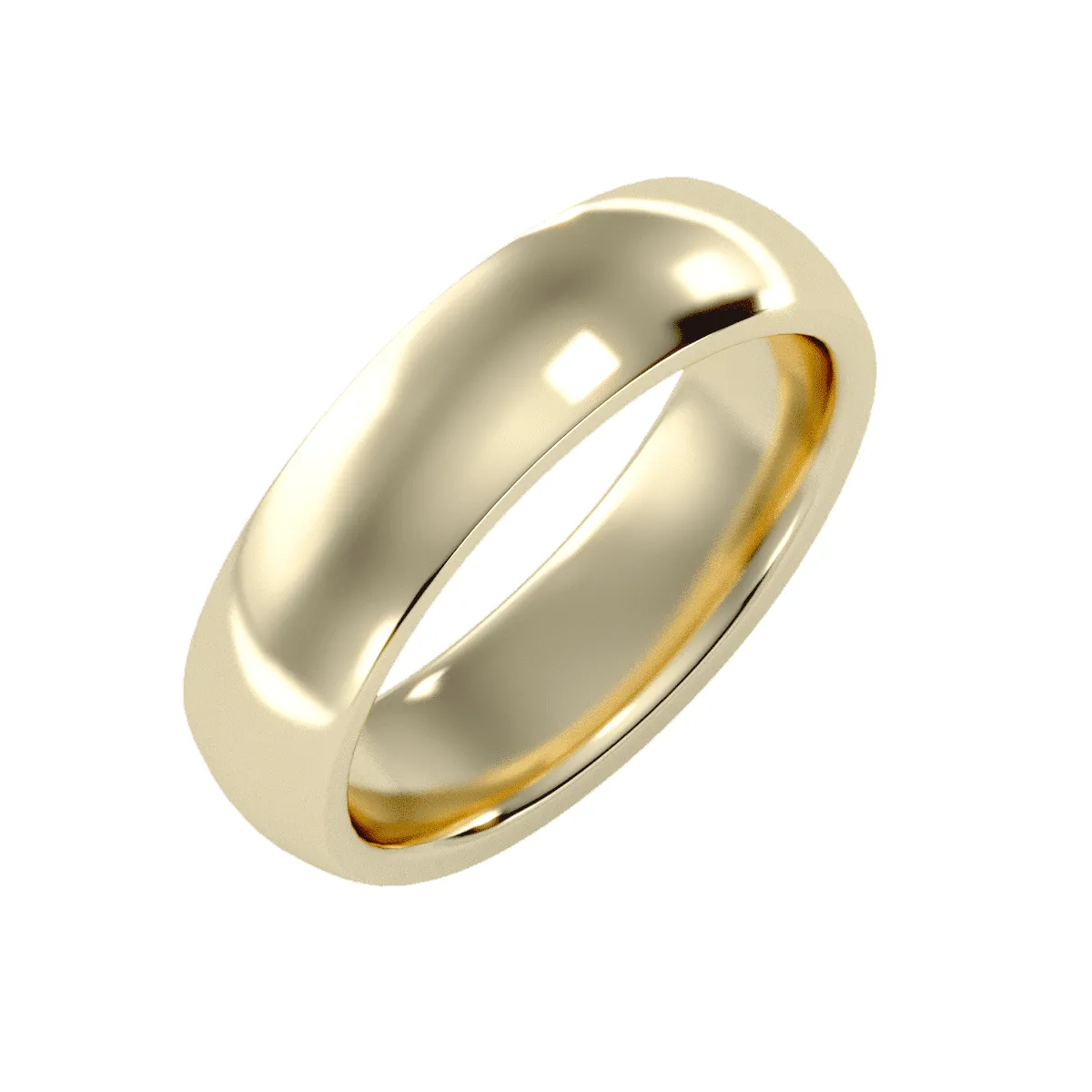 Unisex Low Dome Classic Wedding Band