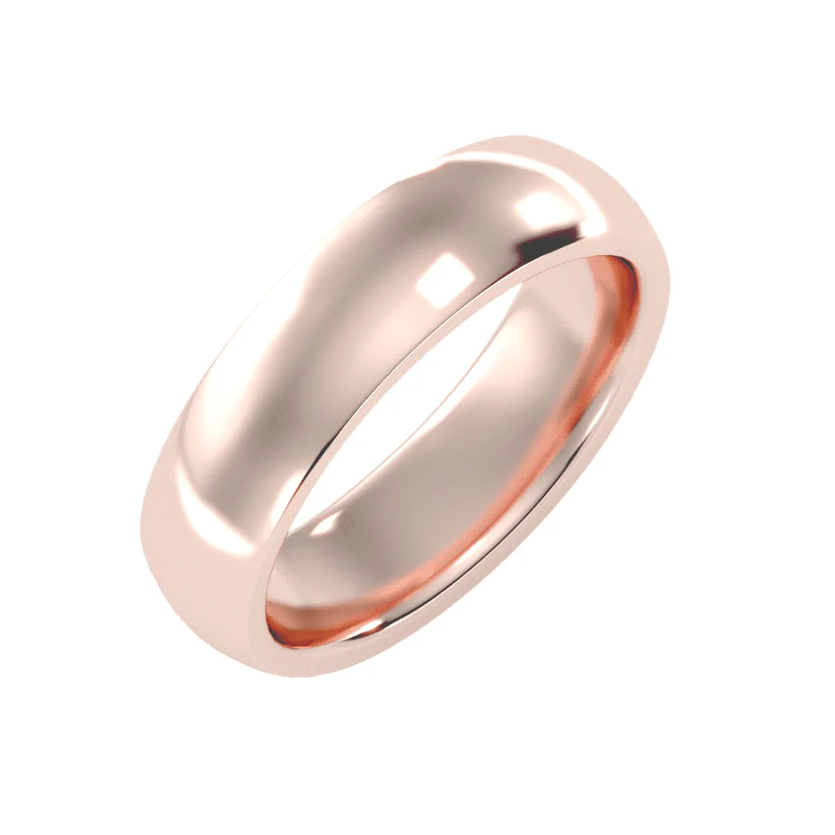 Unisex Low Dome Classic Wedding Band