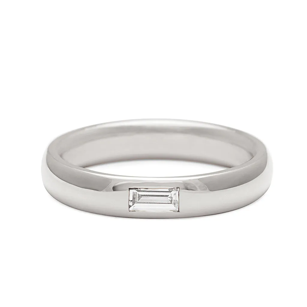 Veda Baguette Band - 14k Gold & White Diamond