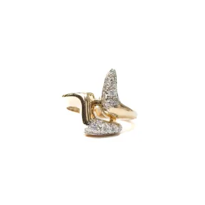 Vintage boomerang diamond ring