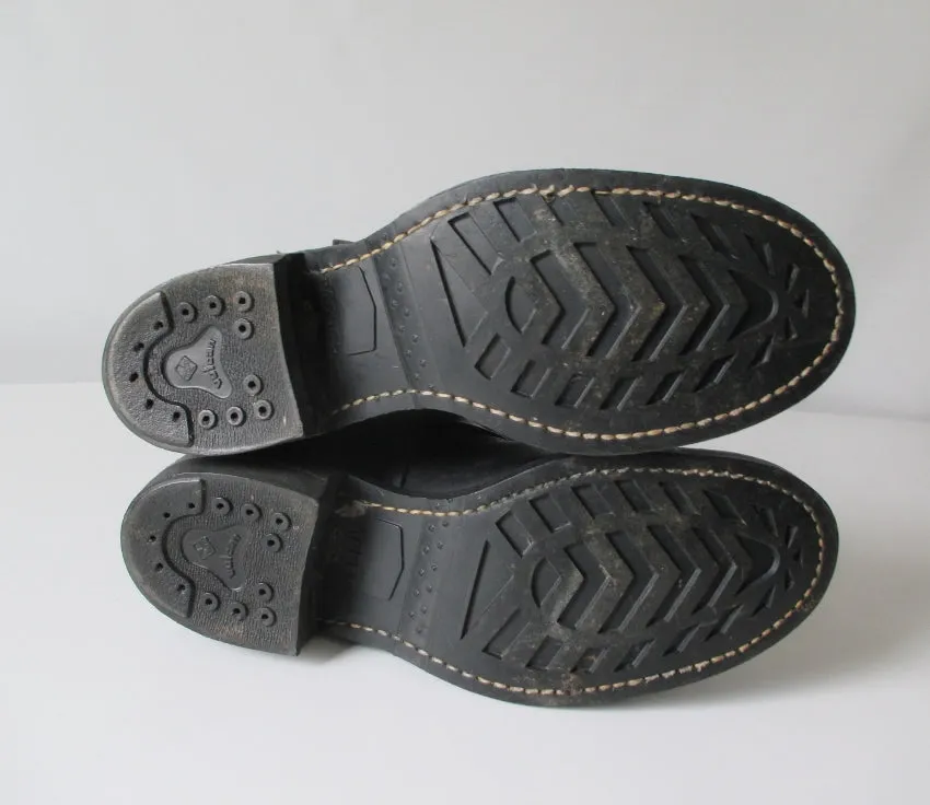 Vintage Engineer Black Leather Boots / Motorcycle 8.5