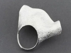 Wave ring - silver sparkle