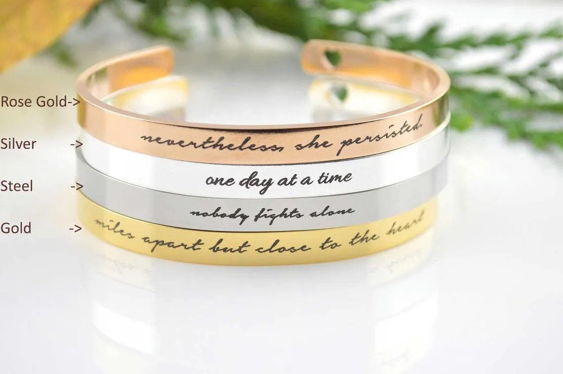Wedding Gifts for Couple, Cuff Bracelets for Anniversary, Hypoallergenic Stainless Steel, Personalized Engagement Gifts, Roman Numeral Gifts