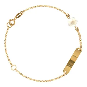White Flower Bracelet (Customizable)
