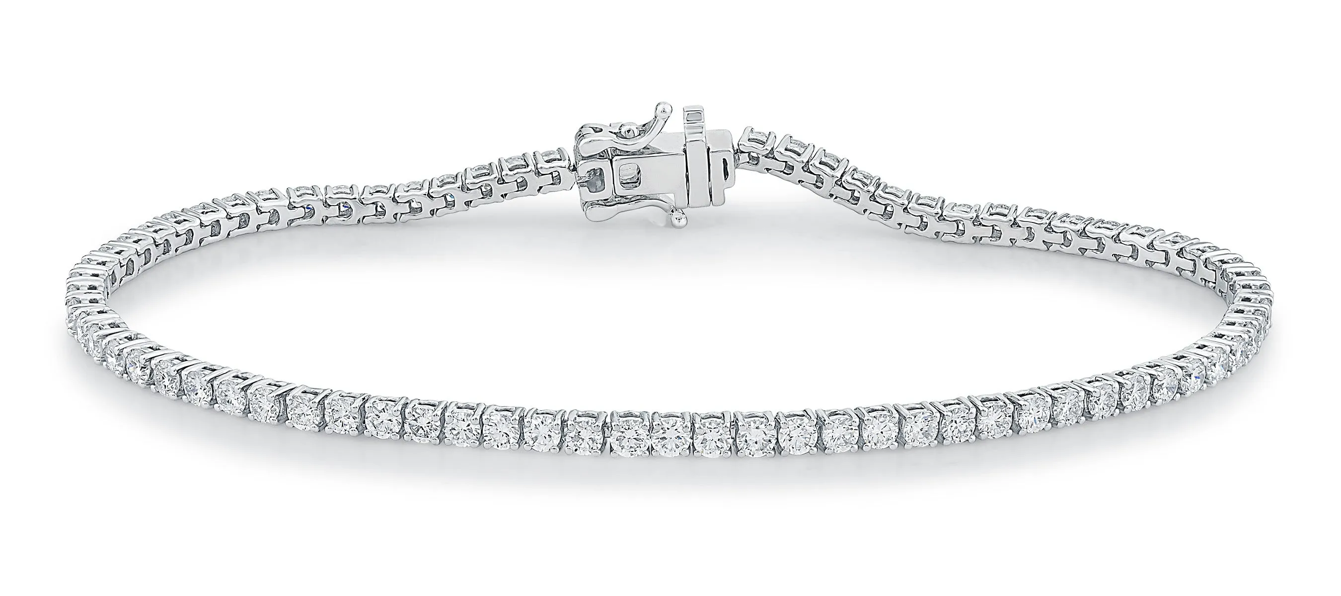 White Gold Lab Grown Diamond Tennis Bracelets
