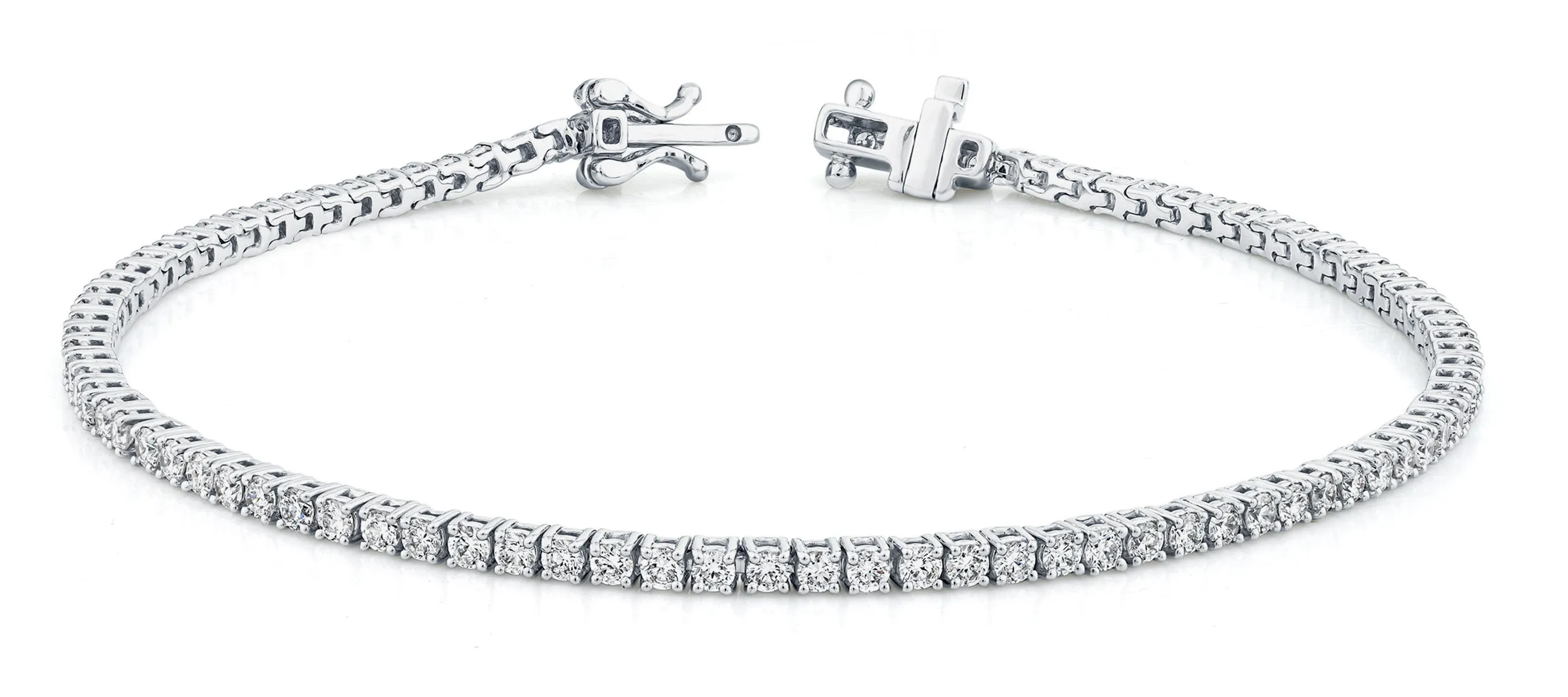 White Gold Lab Grown Diamond Tennis Bracelets
