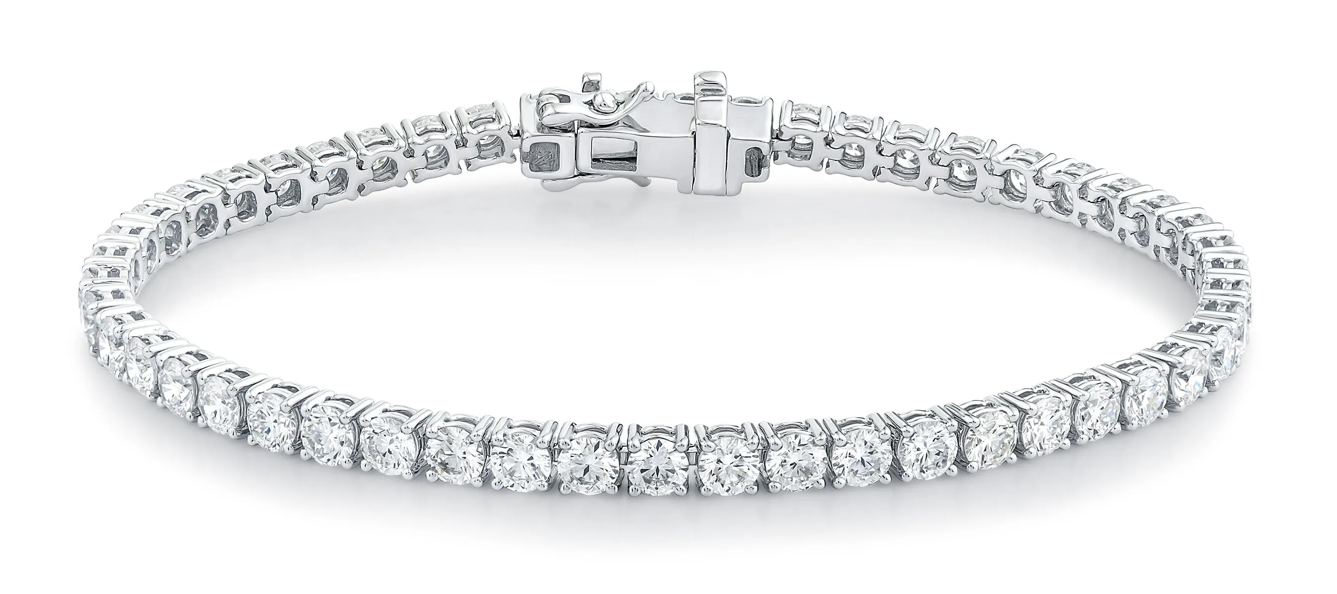 White Gold Lab Grown Diamond Tennis Bracelets