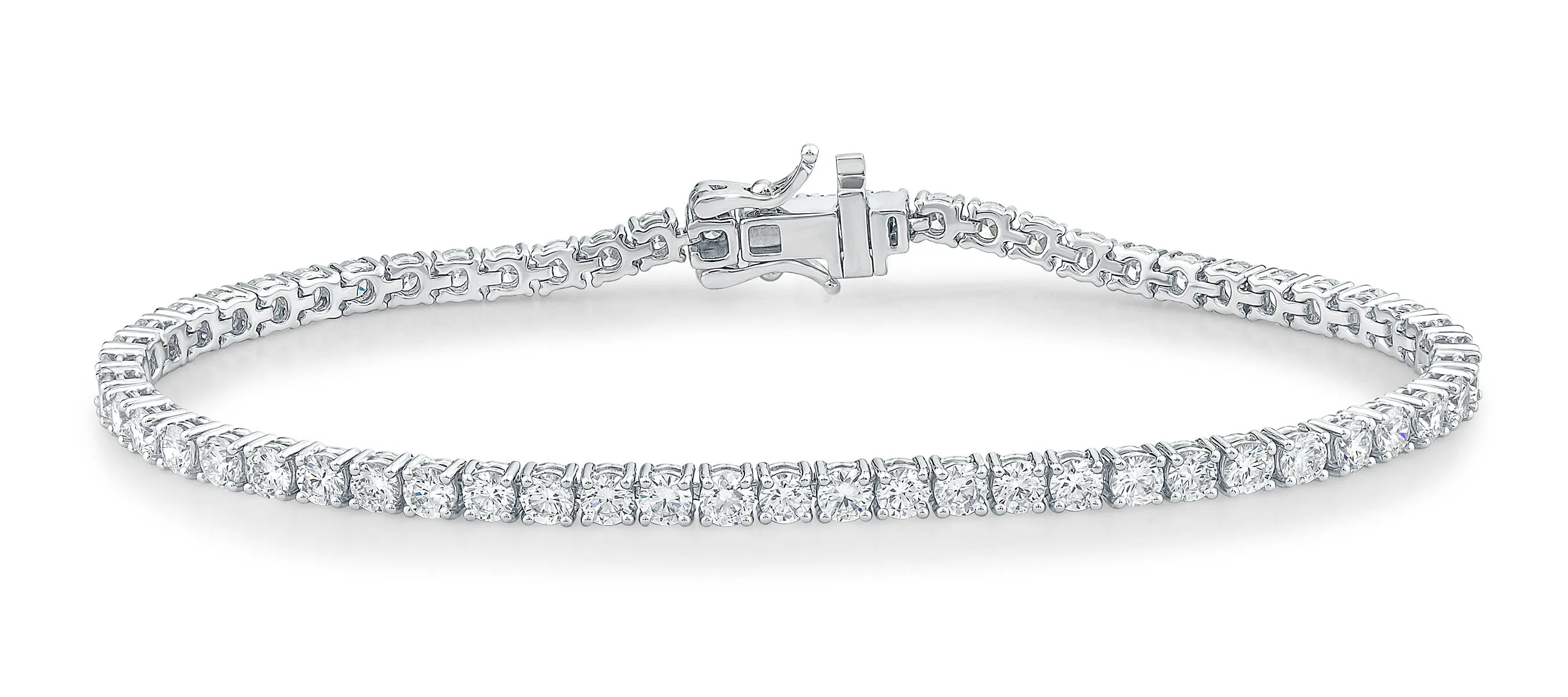 White Gold Lab Grown Diamond Tennis Bracelets